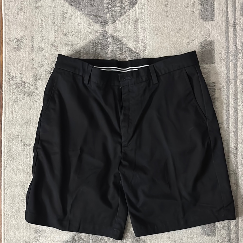 Amazon Essentials Black Flat Front Shorts - image 1